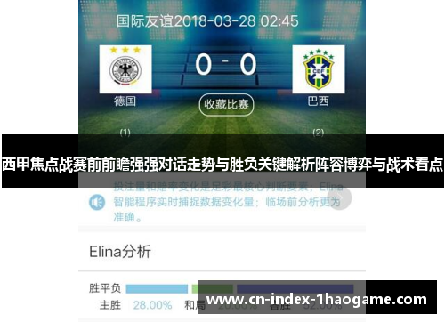 西甲焦点战赛前前瞻强强对话走势与胜负关键解析阵容博弈与战术看点 西甲焦点战赛前前瞻强强对话走势与胜负关键解析阵容博弈与战术看点